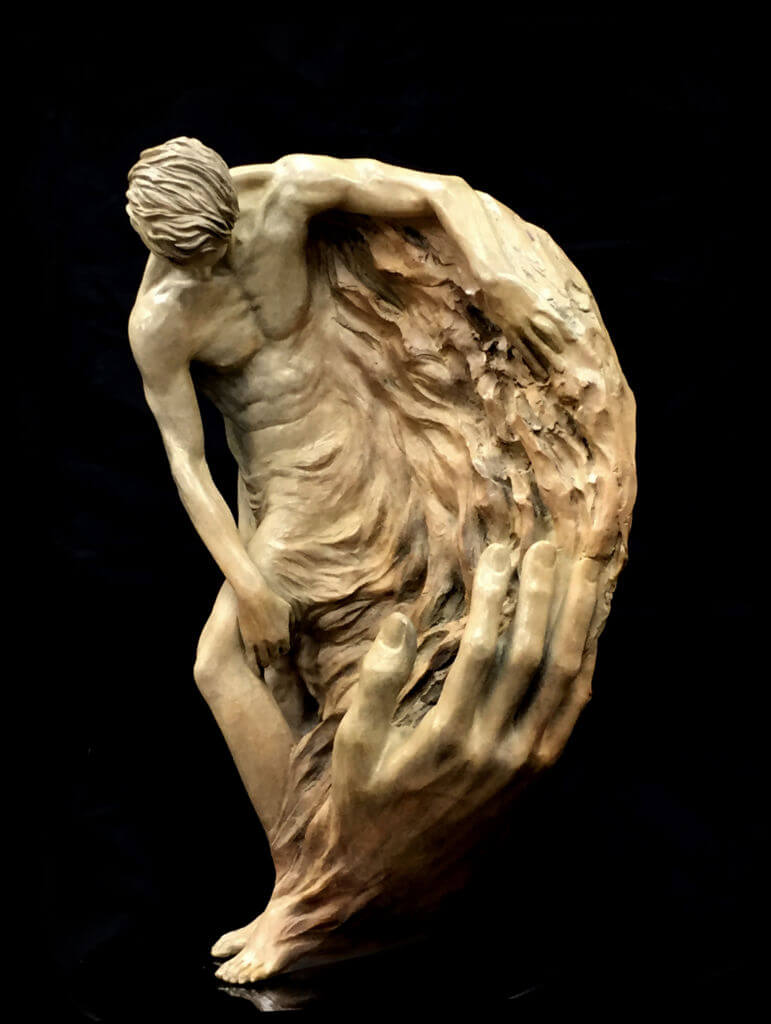 bronze maquette by Benjamin Victor