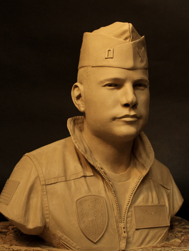Bronze bust of Lt. Jack Rittichier